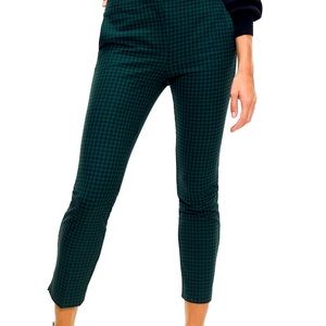 ZARA green/black checkered cropped pant !
